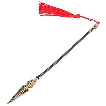 Metal Fire-Tipped Lance Cosplay Toy Fire-Tipped Lance for Decoration Prop
