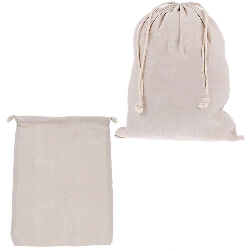 Bread Bags for Storage Use 2Pcs Reusable Drawstring Linen Bread Storage Pouches