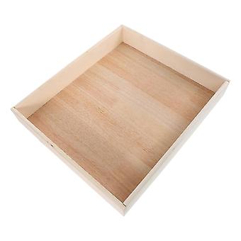 Wooden Sandbox for Kids Mini Square Sand Play Tray 2Pcs Indoor Use