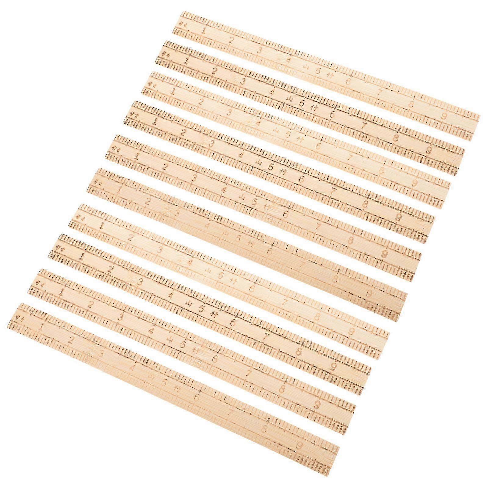 Sewing Bamboo Rulers Multi-Function Straight Rulers 30Pcs Pack