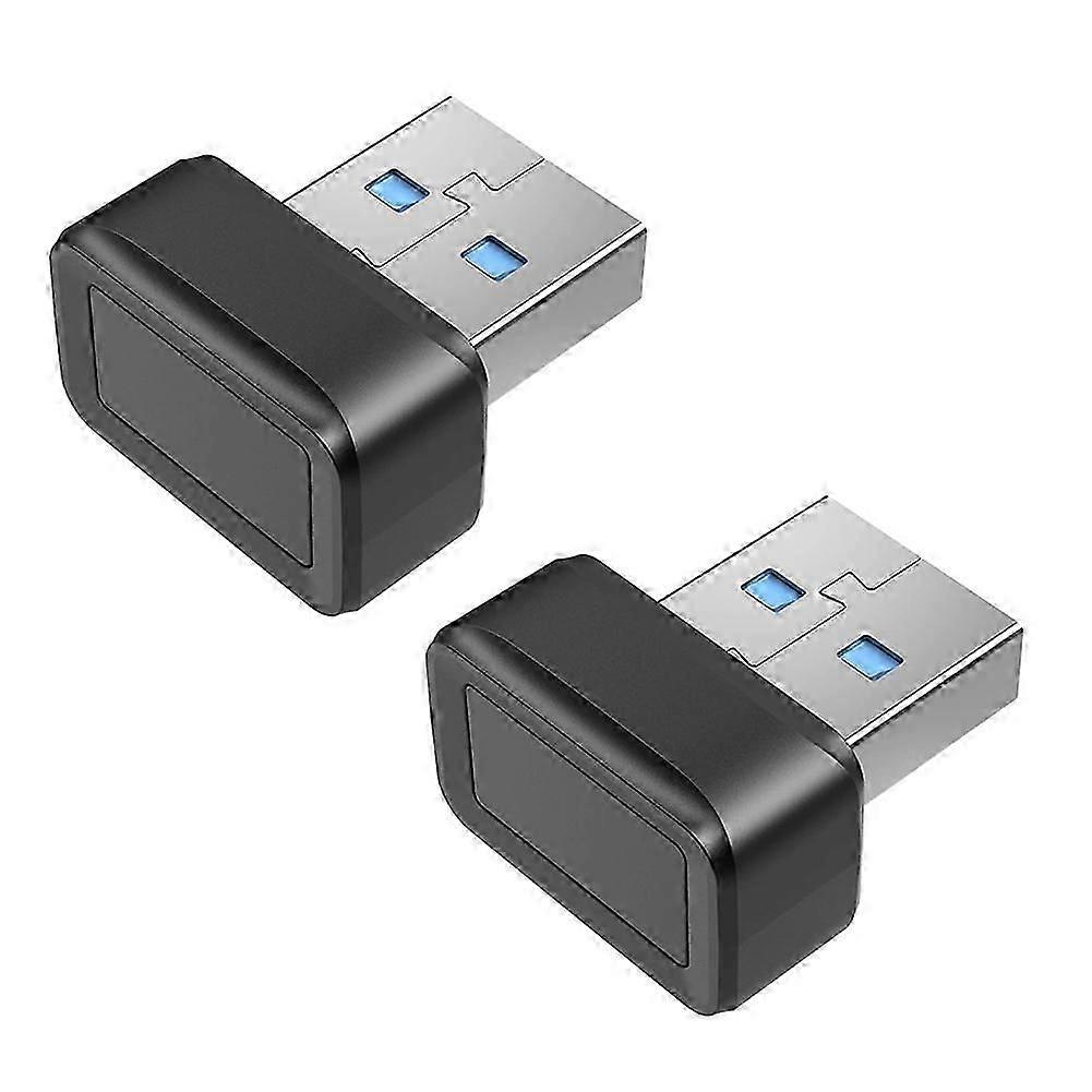 2Pcs USB Fingerprint Key Reader Password Free Security Key for 10/11 Hello PC Fingerprint Sensor Module