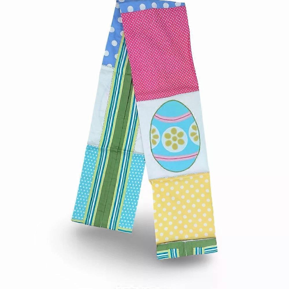 Easter Table Runner Colorful Patchwork 17 x 70 NWT