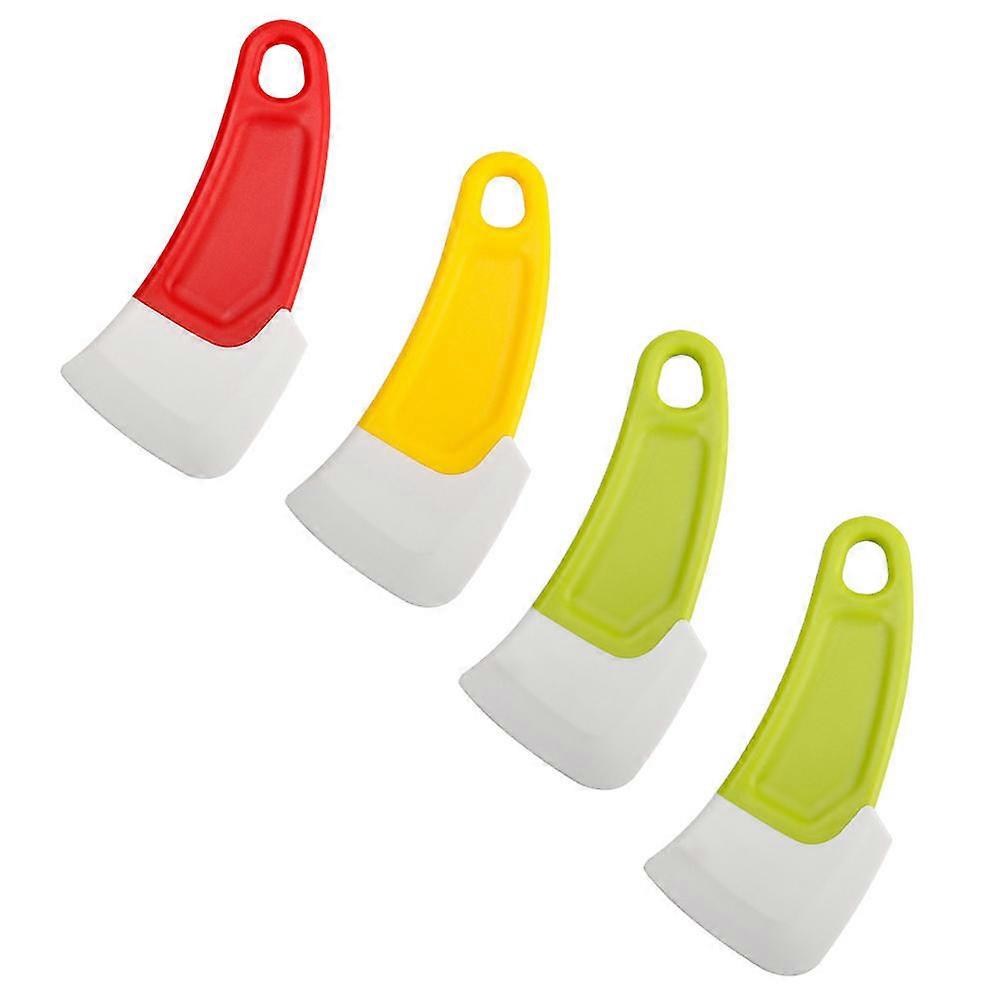4Pcs Multifunctional Kitchen Scraper Pot Plate Scraper Jam Scraper Mixed color