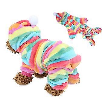 Autumn Winter Pet Clothes Jump Suit Warm Pajamas Clothing for Dogs Cats Small Animals