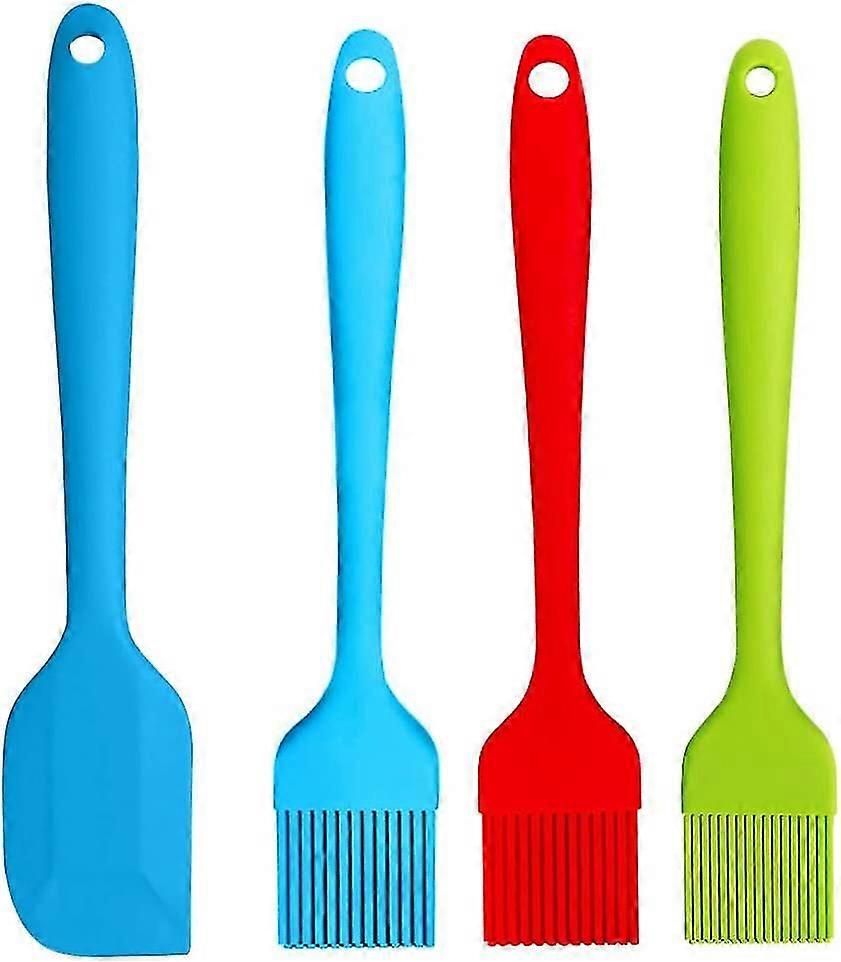 Silicone Pastry Brushes & Spatulas Set, Basting Bbq Sauce, Solid Core