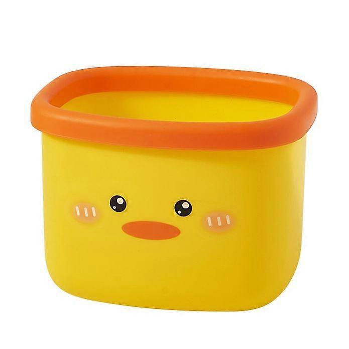 Mini Cute Duck Desktop Trash Can, Small Plastic Waste Bin