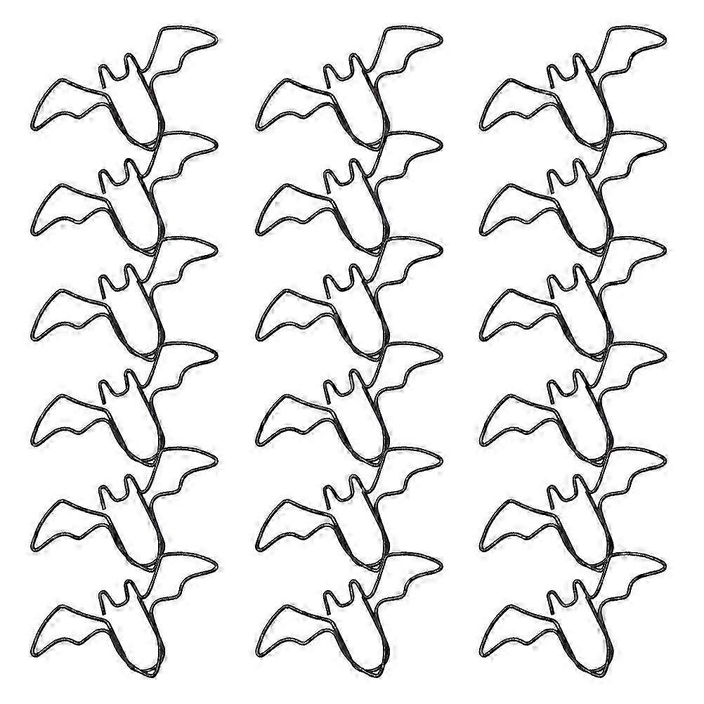 80Pcs Simulated Bat Paper Clips for Document Sorting Black Metal WS