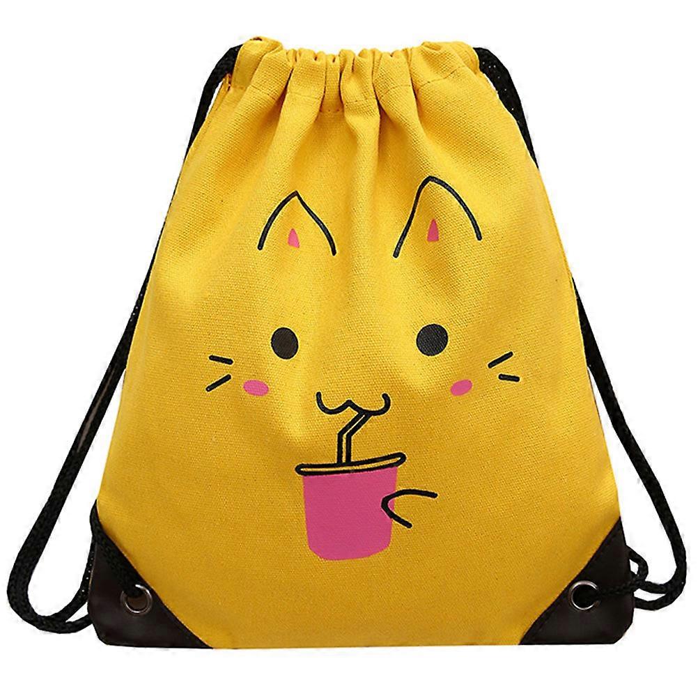 1pc Student Backpack Drawstring Backpack Children Backpack Drawstring Bag