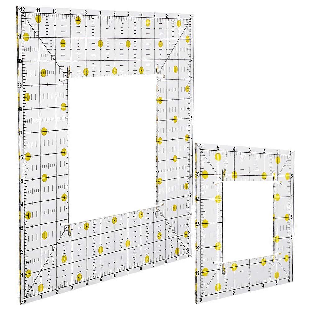 2pcs Patchwork Ruler Quilting Cutting Ruler Patchwork Cutting Template Sewing Supply