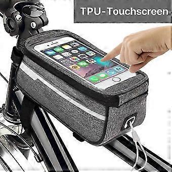 Fietstas, Frametas, Fiets, Mobiele Telefoonhouder, Fiets, Stuurtas, Hoofdtelefoongat, TPU, Gevoelig