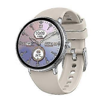 S76 dames smartwatch met Bluetooth bellen en notificaties, diamanten lunette, meer dan 100 sporten - grijs