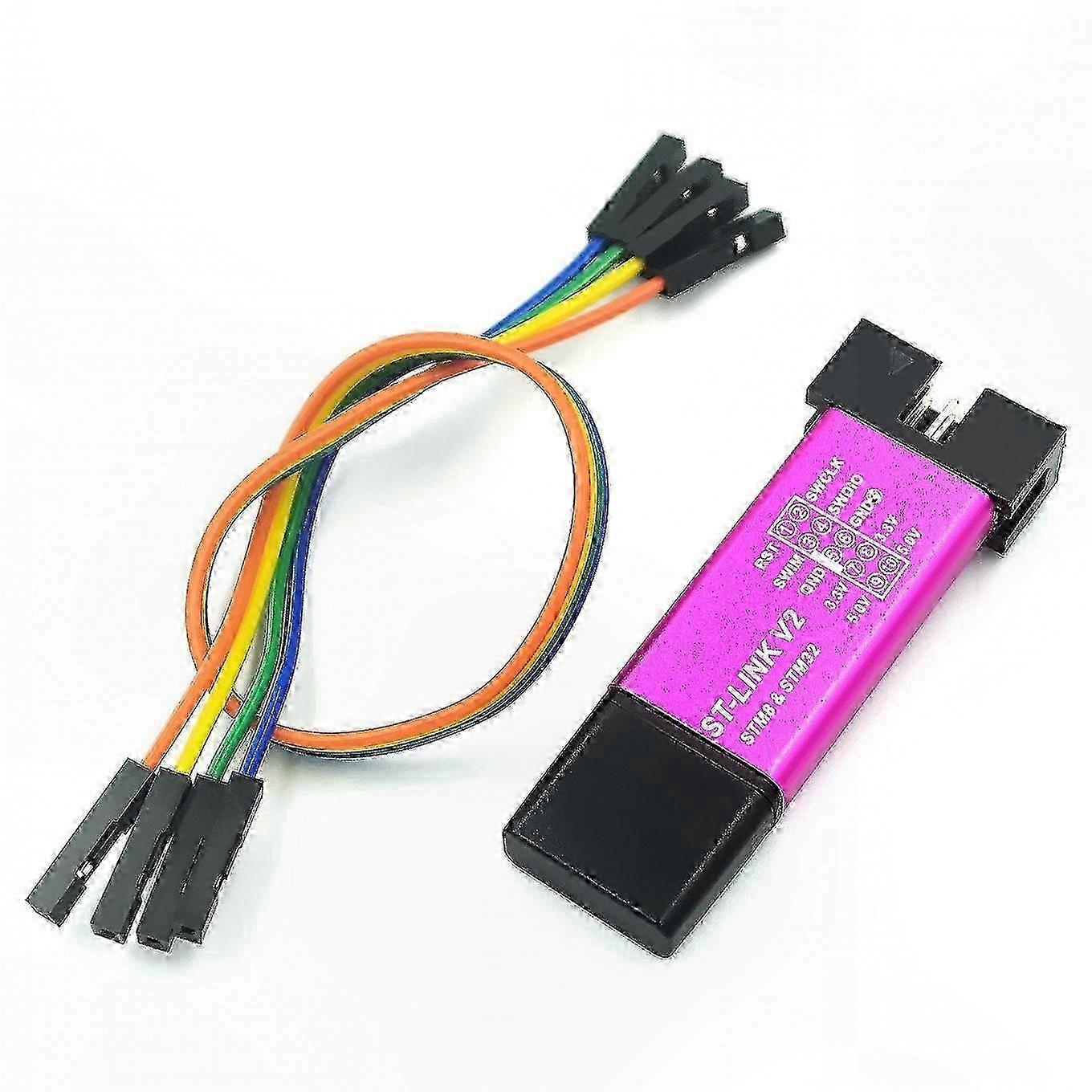 Microcontroller Simulator and Programming Tool with USB Link, Protective Case, and DuPont Wires Included