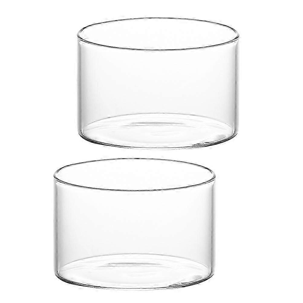 2Pcs Household Pudding Cups Multi-function Ice Cream Cups Transparent Yogurt Cups