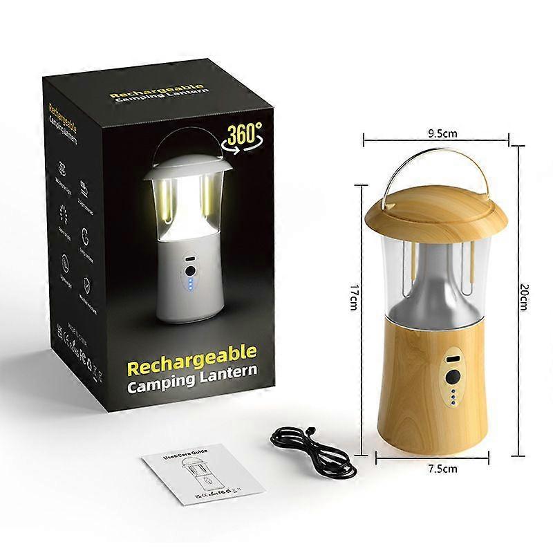 Dimmable Rechargeable LED Camping Lantern with Cylindrical Portable Design