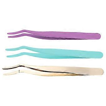 False Eyelash Applicator 3Pcs Tweezers for Eyelash Extensions Use