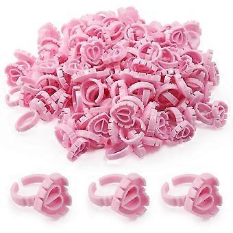 Lijmringen 500 stuks Lijmringen voor wimperextensions Wimper Lijm ringen Pigment Ring Cups Lijmhouder voor wimperverlenging