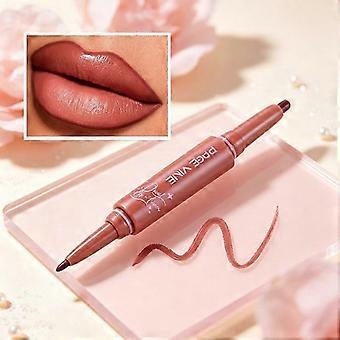 Crayon à lèvres double embout anti-bavures, application facile et longue tenue, pour un contour des lèvres précis, maquillage des lèvres toute la journée pour femmes, 1,2 g