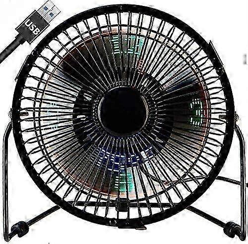 Small Desk Fan with Clock and Temperature Display