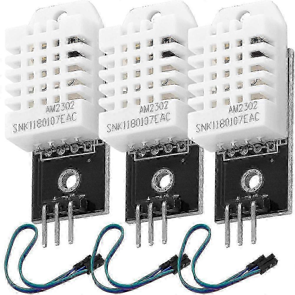 3Pack compatible with DHT22 compatible with Temperature and Humidity Sensor Module with Cable compatible with and Including EBook