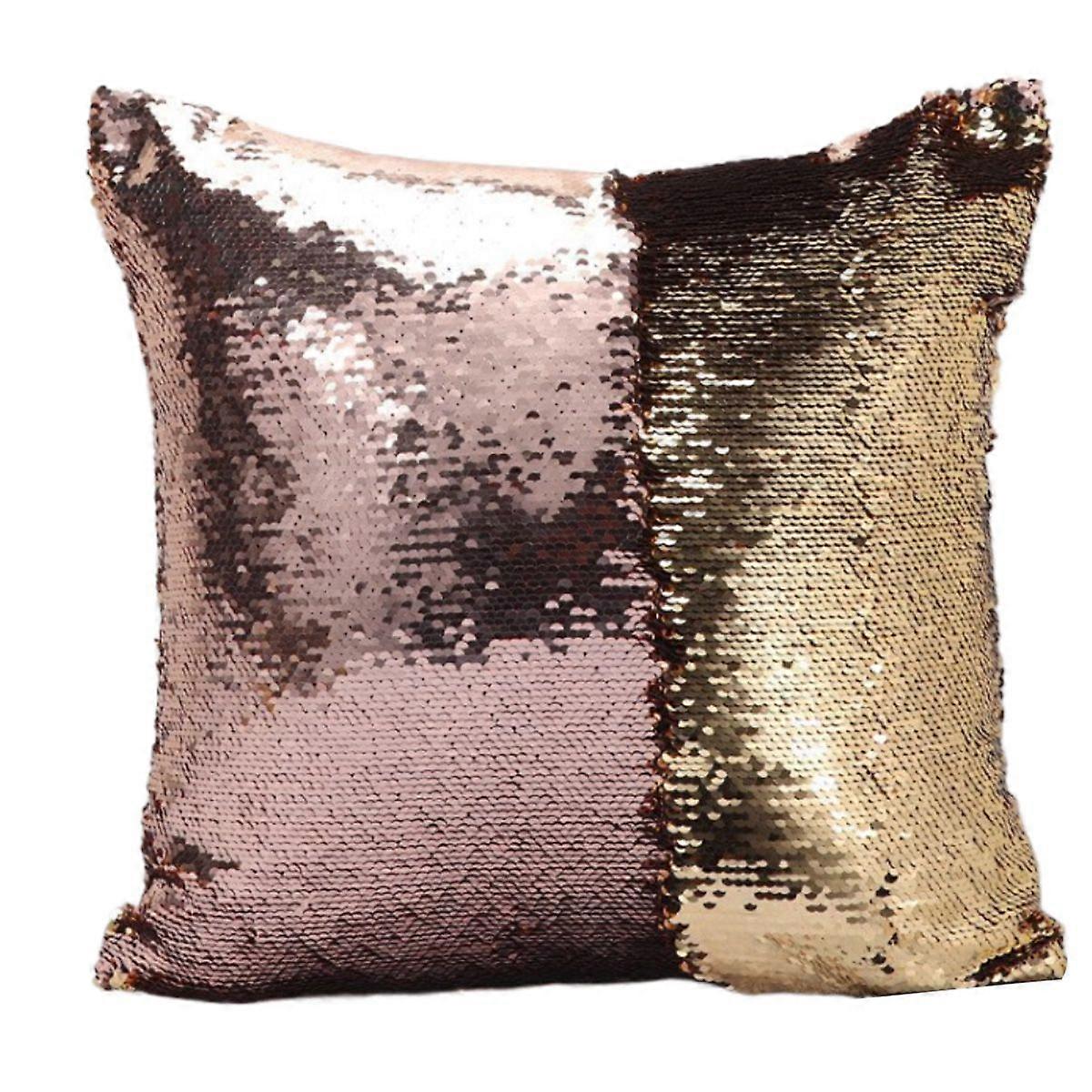 Reversible Sequin Shimmer Two-Tone Pillow