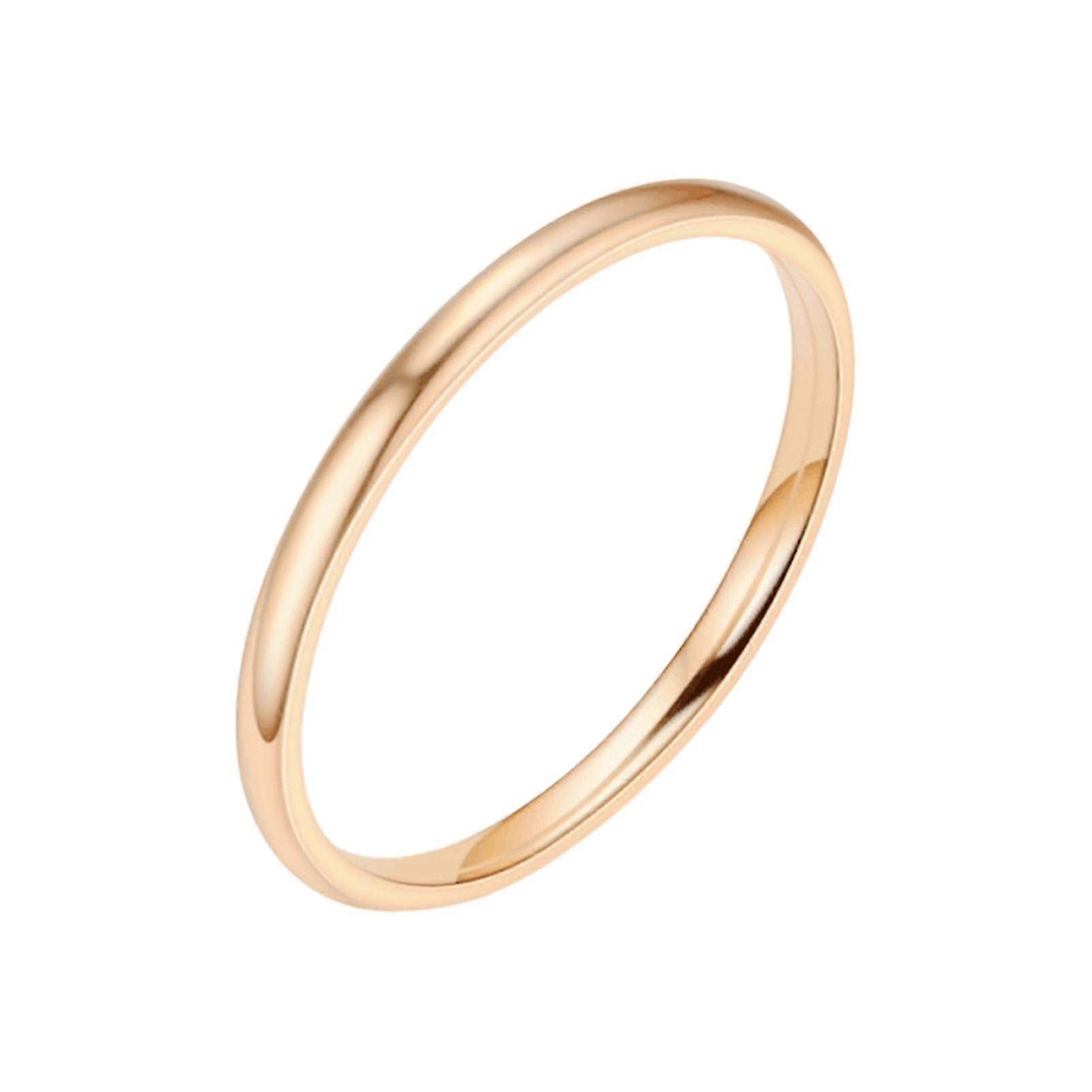 Finger Ring Elegant Smooth Surface Minimalist Simple Style Thin Stacking Ring compatible with Birthday