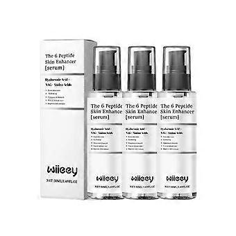 3 The 6 Peptide Skin Booster Serum, Repairing Serum with Hyaluronic Acid, Reduces Fine Lines & Wrinkles, Soothes Skin, Skin Renewal Boosting Facial