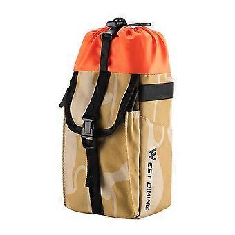 Multifunctional Bicycle Handlebar Bag Bike Water Bottle Drawstring Bag Cycle Tools Holder Bag Portable Bicycle Water Bottle Bag