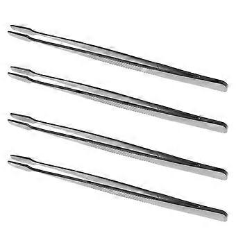 Lash Tweezers Stainless Steel Eyelash Extension Tweezers for Precision 12Pcs