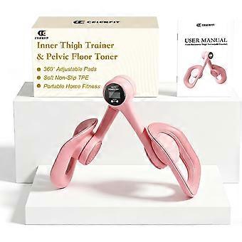 Thigh Trainer for Women, Pelvic Floor Kegel Exerciser with Rep Counter, 360° Rotating Home Fitness Equipment for Hips and Legs
