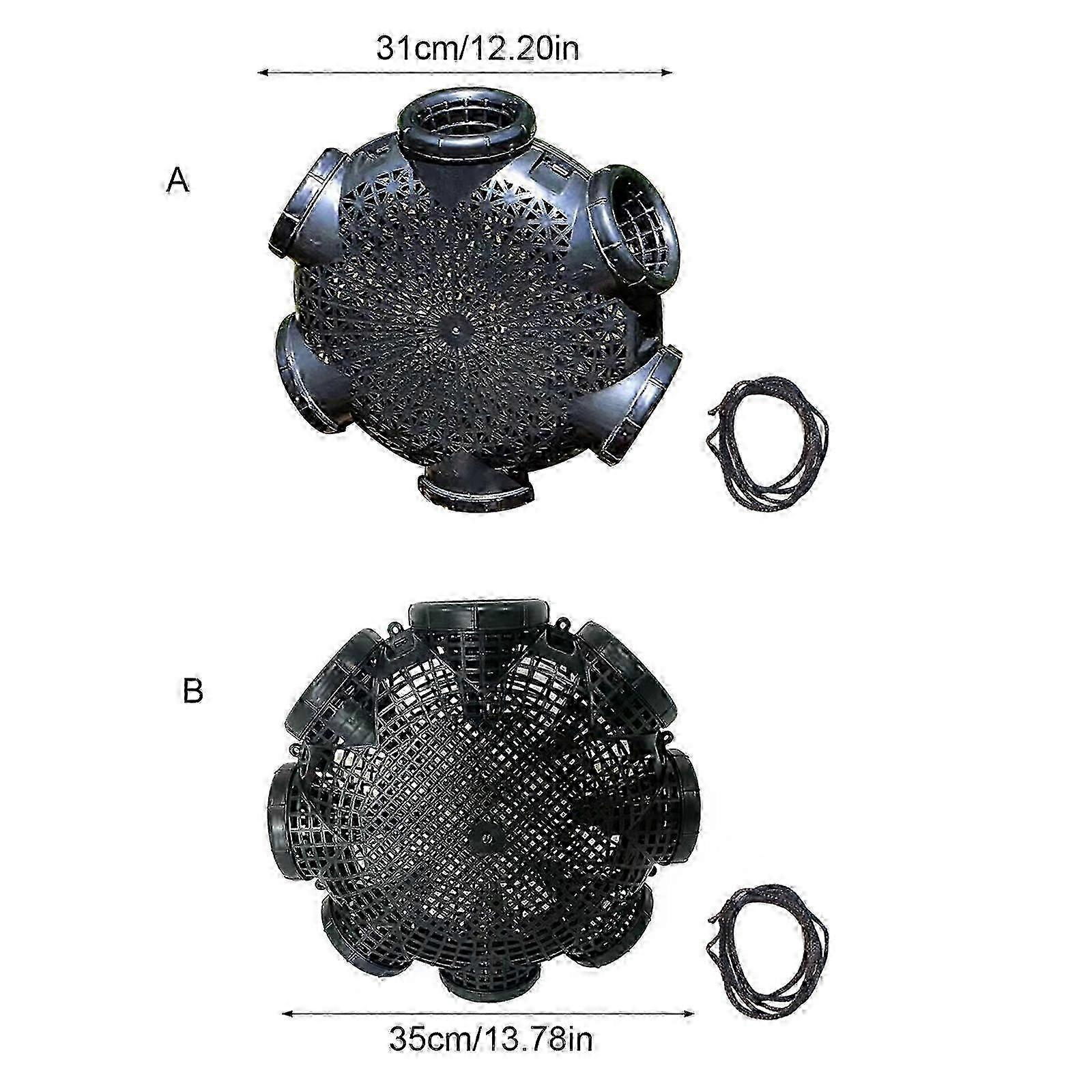 Folding Plastic Fish Shrimp Trap Crayfish Eel Trap Mesh Compatible with Various Water Environments