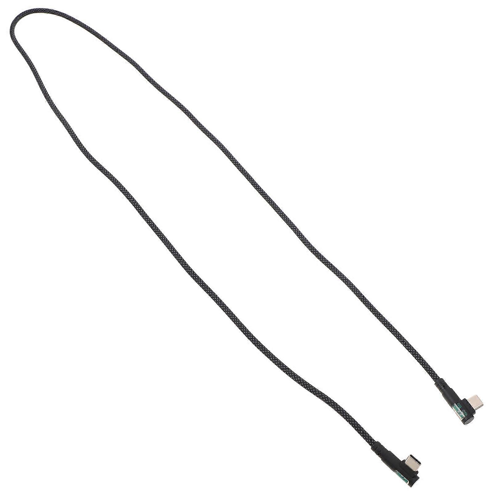 Data Cable Double Type C Cable for Efficient Charging Black