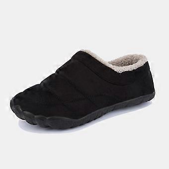 Modieuze winterslippers voor heren met dikke pluche voering, geschikt voor binnen, plus size 47, warme herenschoenen voor in de slaapkamer, pantoffels voor thuis.