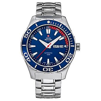 Swiss Military Automatic Analog Man Watch mit Edelstahlarmband 20090ST-6M