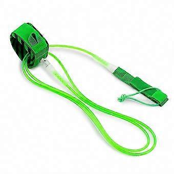 Anti-Tangle Design 6ft Surfboard Leash, Neon Green TPU Material Ankle Strap with Durable Lightweight Cord