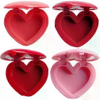 4pcs Heart Shaped Refillable Cosmetics Containers with Mirror, Leak-proof Plastic Makeup Jars, Compact Design for DIY Cosmetics and Display, Gift for 
