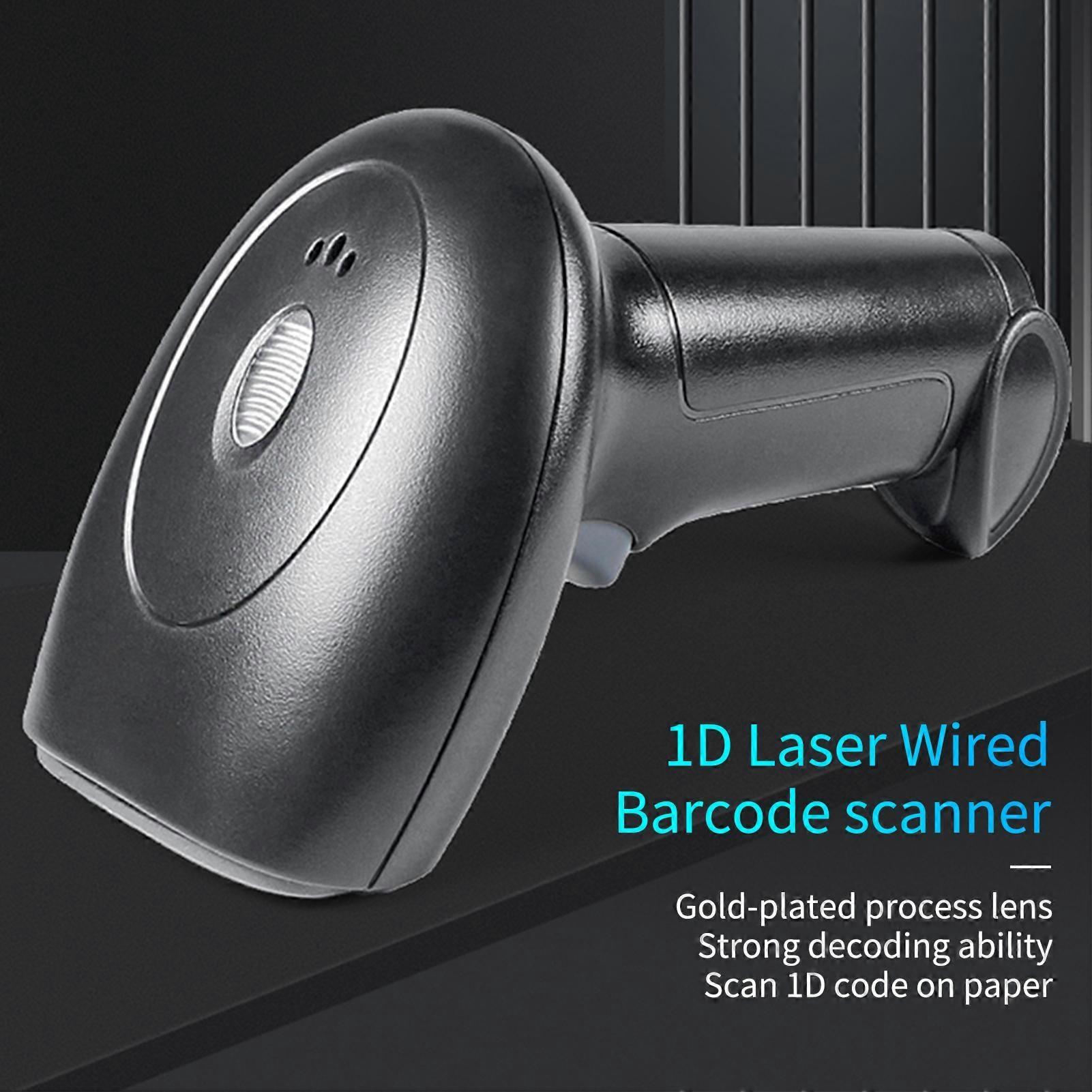 Bar  Scanner USB Reader 1D Wired with Support for Supermarkets Compatible with