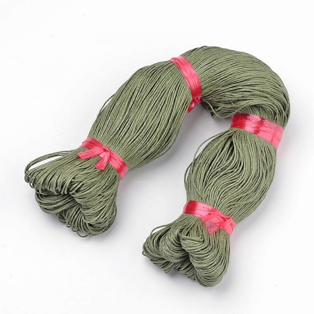 1bundle Waxed Cord Dark Olive Green 1.5mm 360yard/bundle(330m/bundle)