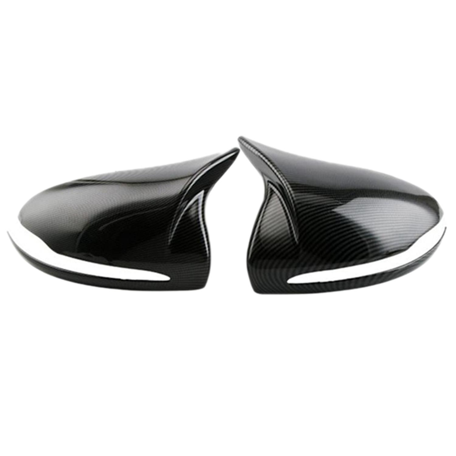 for B C E S GLC W205 W213 W253 Carbon Fiber ABS Horned Style Side Rear Mirror Cover