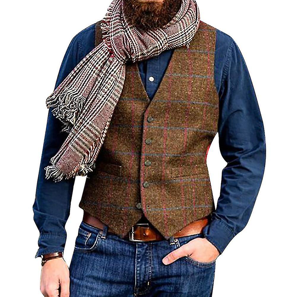 Men's Single-ed Regular Fit Casual Vest