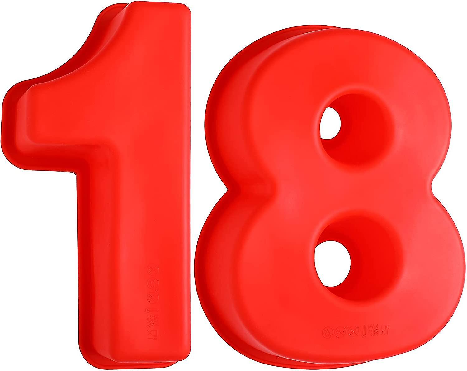 Silikon stort nummer 18 kakeformformer