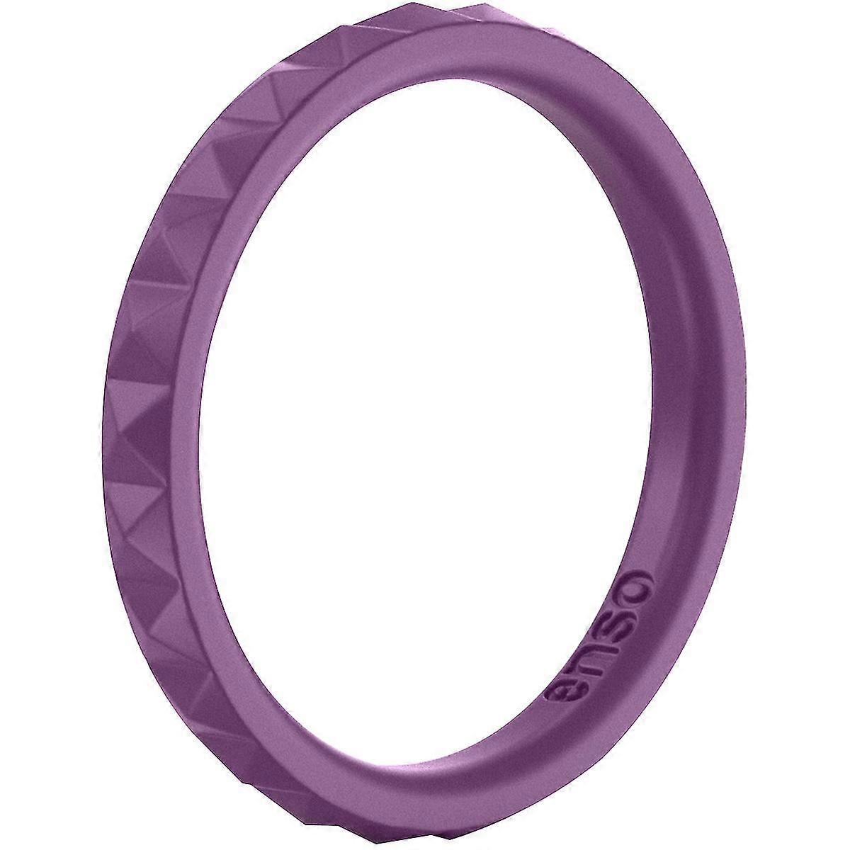 Enso Rings Pyramid Stackables Series Silicone Ring - Plum