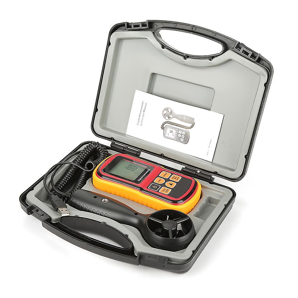 Gm8901 Handheld Lcd Digital Anemometer Air Speed Tester Wind Velocity Temperature Meter