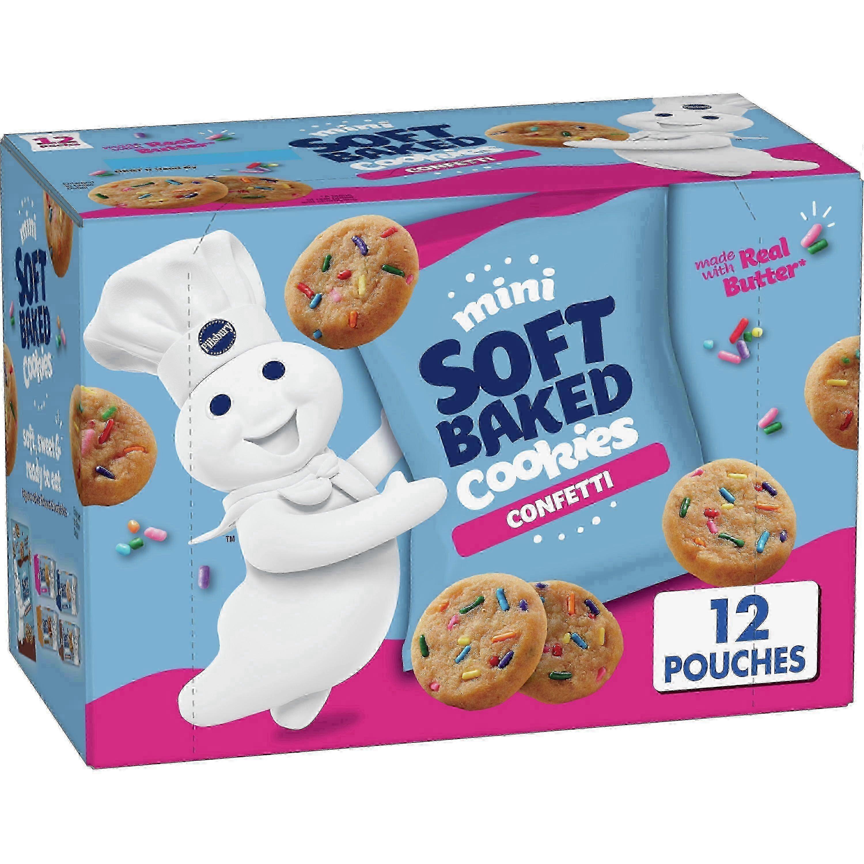 Pillsbury Mini Soft Baked Cookies Made With Real Butter, Confetti, 12 Ea
