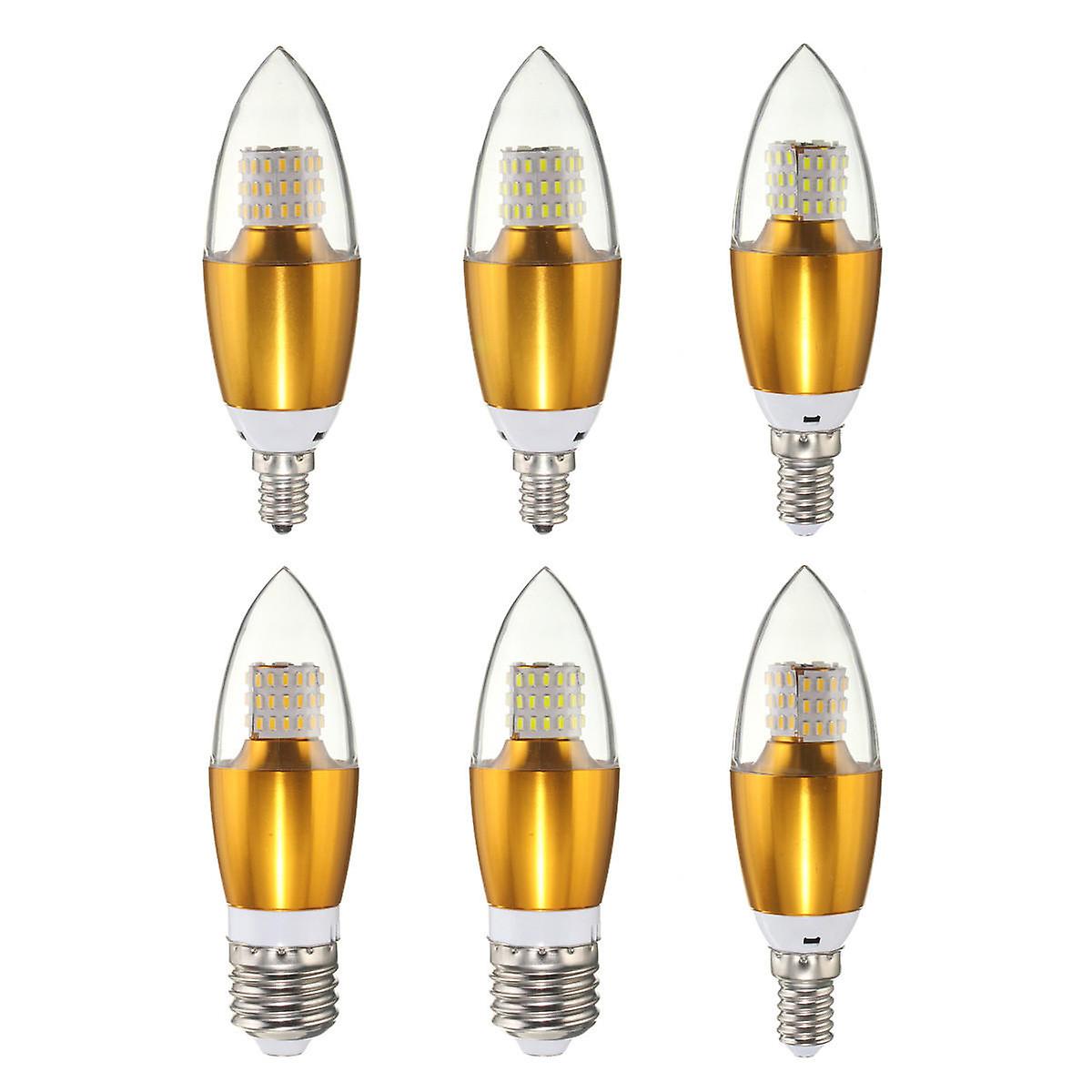 Dimmable E27/e14/e12 7w 60 Smd 3014 Led Candle Light Bulb - Pure/warm White, Ac110v