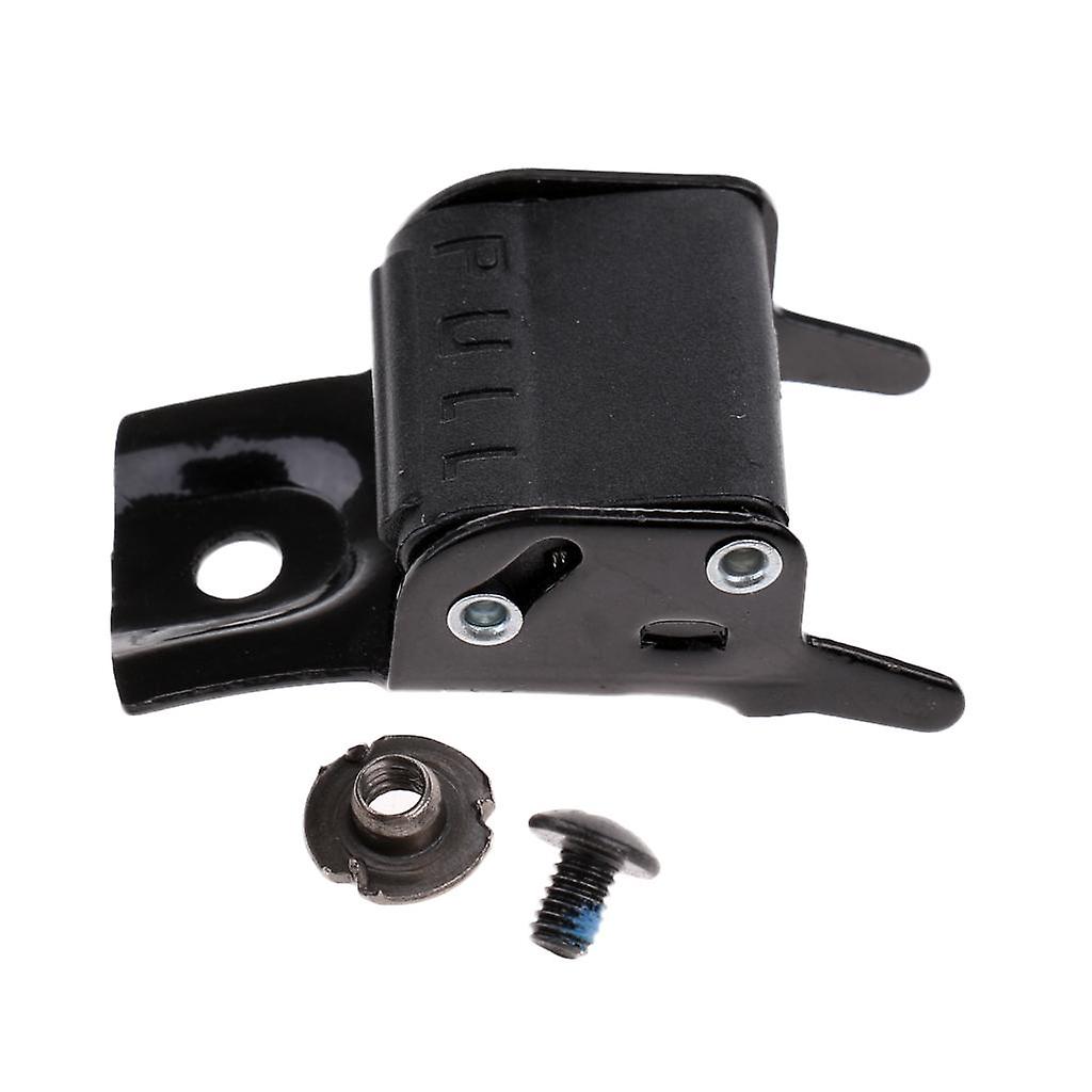 Black Metal Roller Skate Strap Buckle Replacement with Screws and Nuts