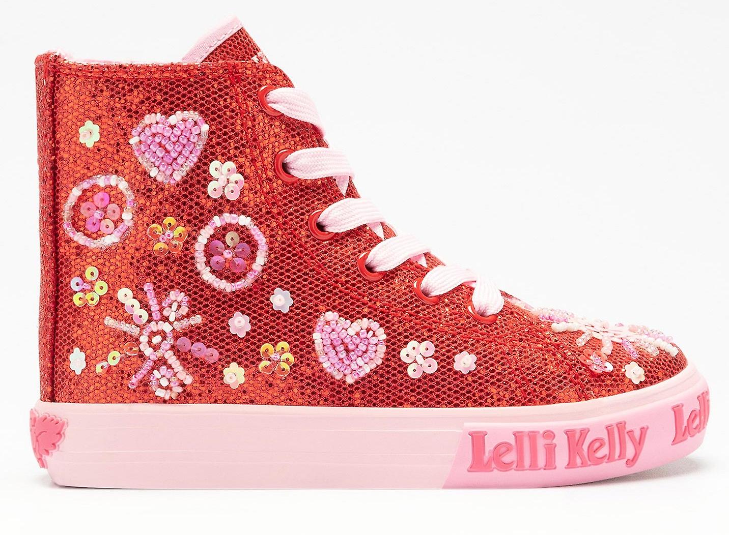 Lelli Kelly Dafne Mid Baseball Boots Red