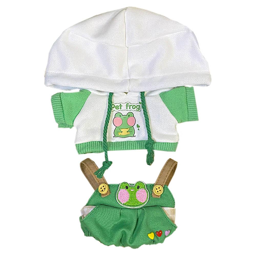 20cm Plüsch Puppe Kleidung Frosch Welpe Lamm Pinguin Hoodie Träger Hose