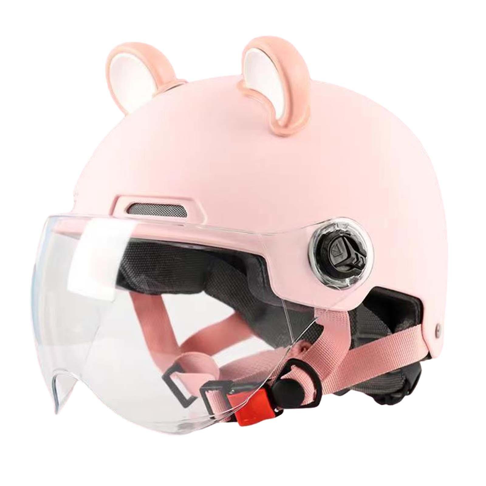 Open Face Moped Helm Zubehör für Elektromotorräder Chopper Moped Pink