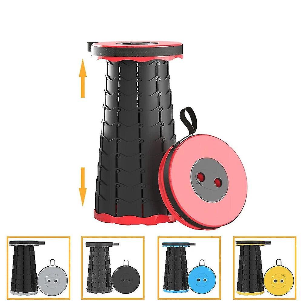 Folding Stool Portable Telescoping Seat Camping Retractable Adjustable Outdoor
