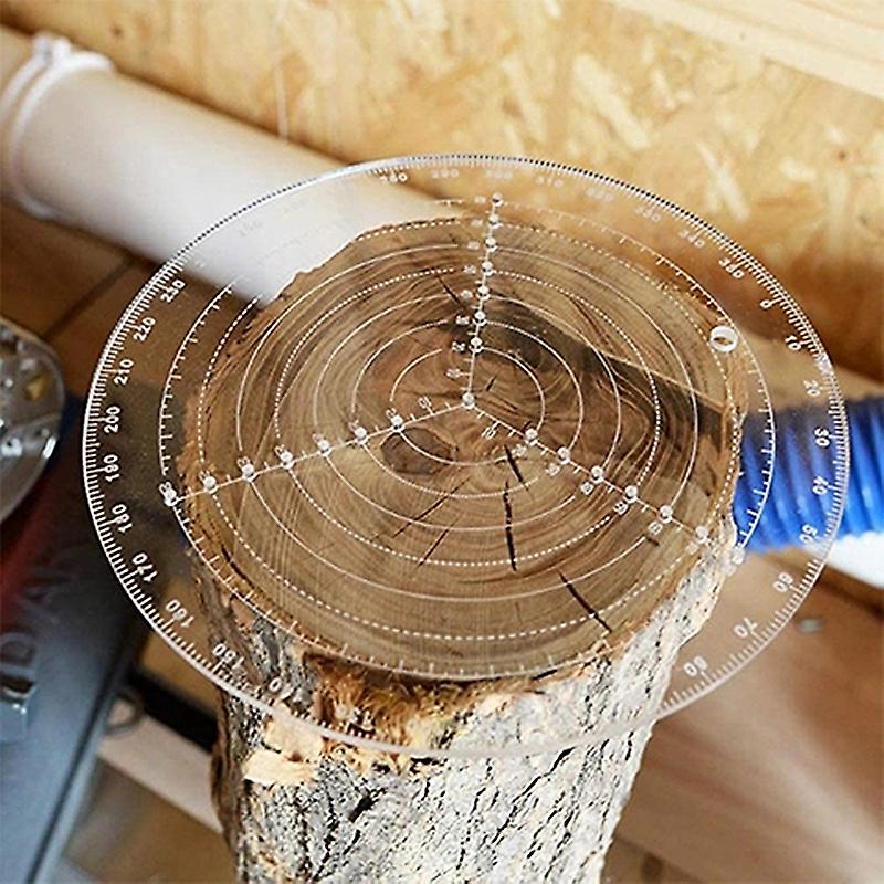 Transparent Woodturning Center Finder with Centering Pin Multipurpose Woodworking Compass Acrylic